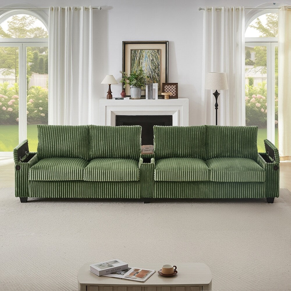 4-seater Corduroy Sofa Couch