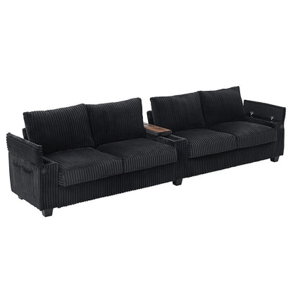 4-seater Corduroy Sofa Couch