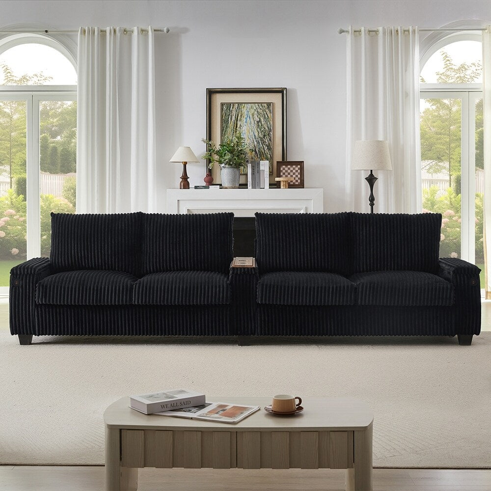 4-seater Corduroy Sofa Couch