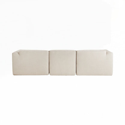 4-seater with pure sponge seat cushions and a detachable footstool includes 3 throw pillows