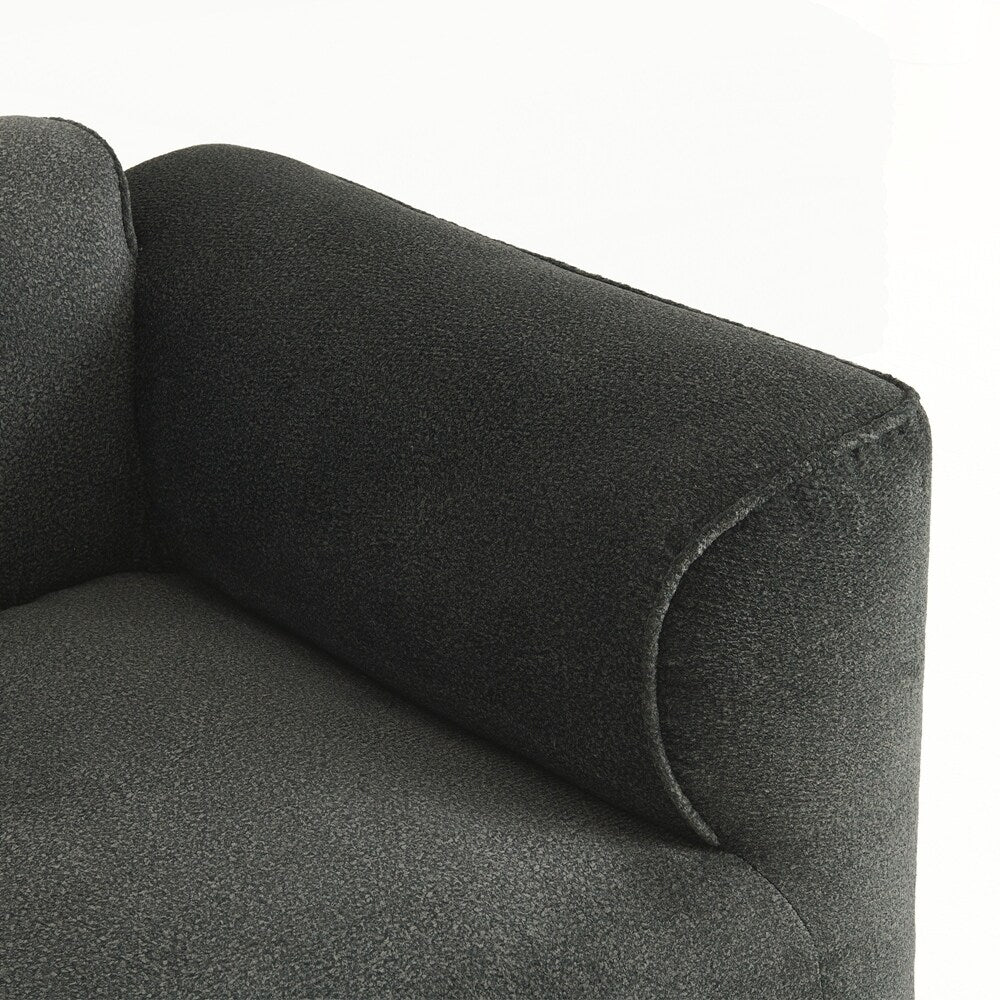 4-seater with pure sponge seat cushions and a detachable footstool includes 3 throw pillows