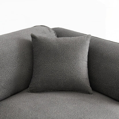 4-seater with pure sponge seat cushions and a detachable footstool includes 3 throw pillows
