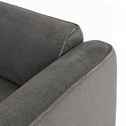 4-seater with pure sponge seat cushions and a detachable footstool includes 3 throw pillows