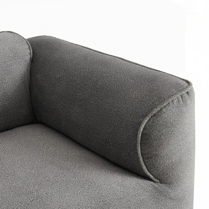 4-seater with pure sponge seat cushions and a detachable footstool includes 3 throw pillows