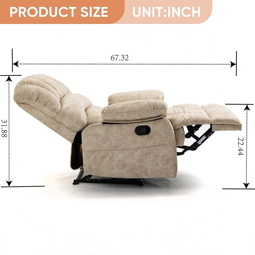 41W Oversized Manual Recliner Chair ,Extra Wide Sofa Recliners