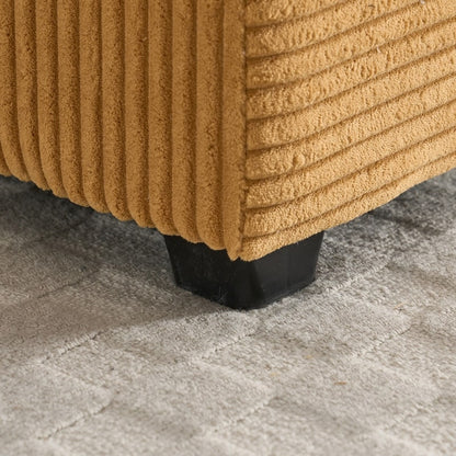 42.12 Corduroy Upholstered Sofa + Ottoman