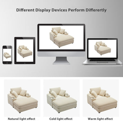 42.12 Corduroy Upholstered Sofa + Ottoman