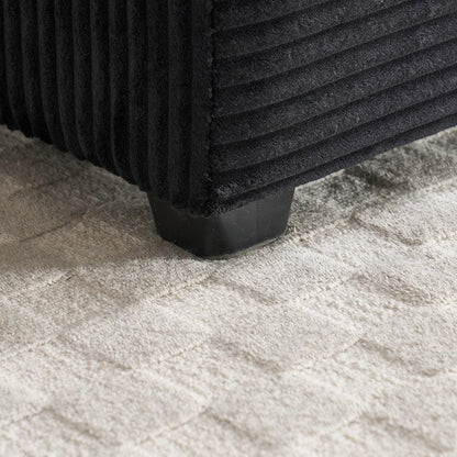 42.12 Corduroy Upholstered Sofa + Ottoman