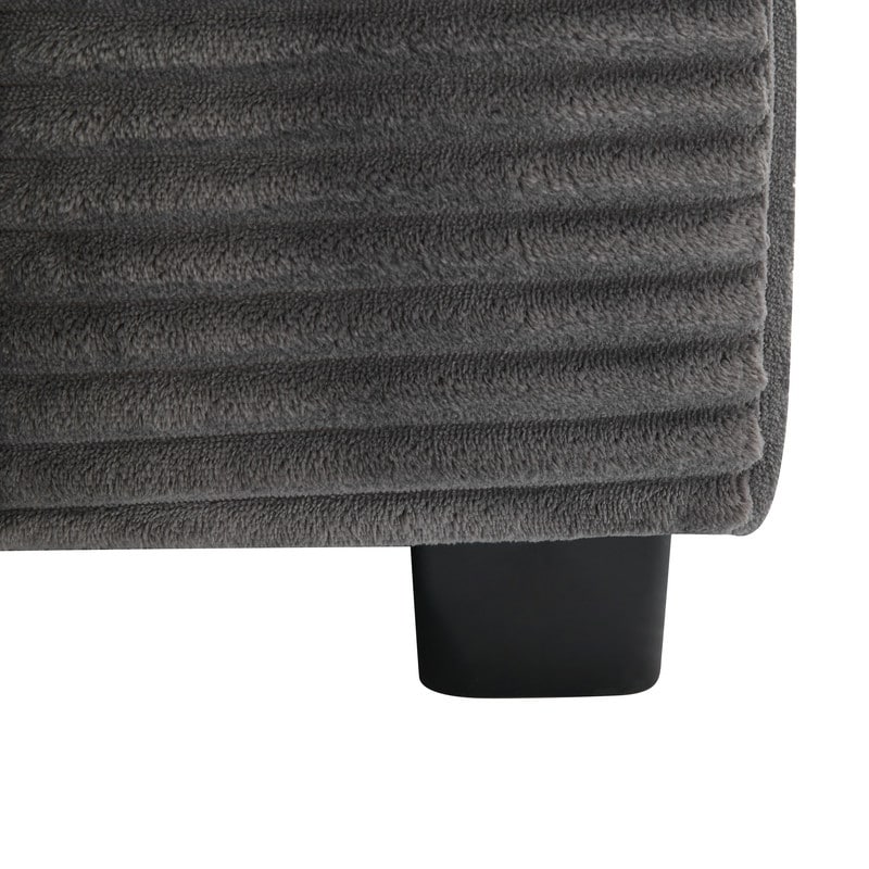 42.12 Corduroy Upholstered Sofa + Ottoman