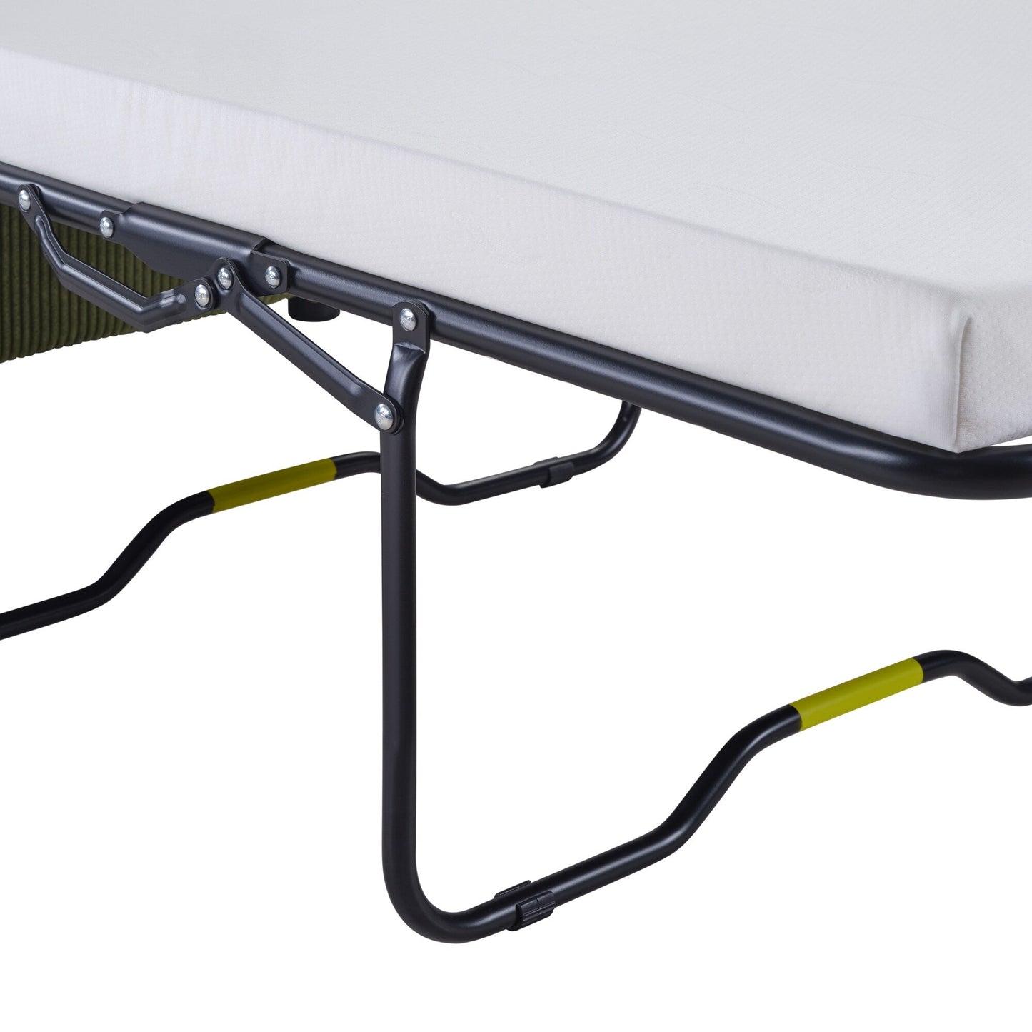 47.2 Corduroy Twin Sleeper Sofa with Foldable Mattress, Side Table, USB Ports, and Storage Pocket