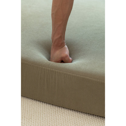47.63 Corduroy 2-Seater Sleeper Sofa with Pillow Floor Mattress Floor Couch with Backrest for Living Room