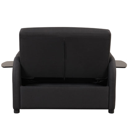 48.82-Seater Sleeper Sofa 3 in 1 with 2 Wing Table and USB Charge