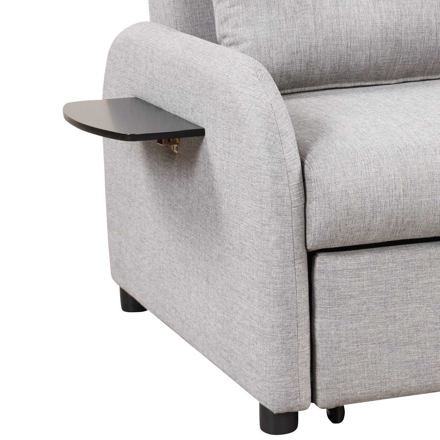 48.82-Seater Sleeper Sofa 3 in 1 with 2 Wing Table and USB Charge