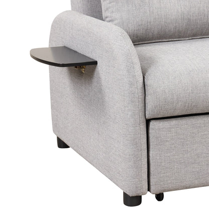 48.82-Seater Sleeper Sofa 3 in 1 with 2 Wing Table and USB Charge