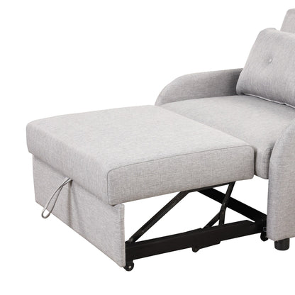 48.82-Seater Sleeper Sofa 3 in 1 with 2 Wing Table and USB Charge
