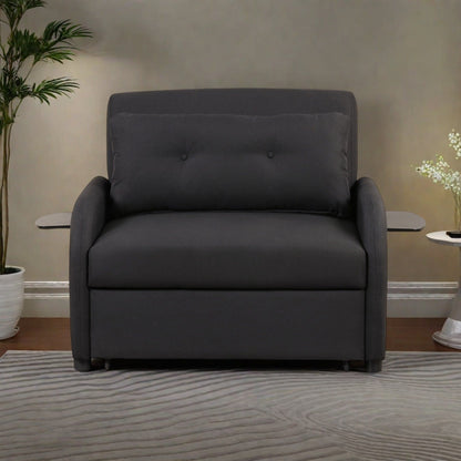 48.82-Seater Sleeper Sofa 3 in 1 with 2 Wing Table and USB Charge