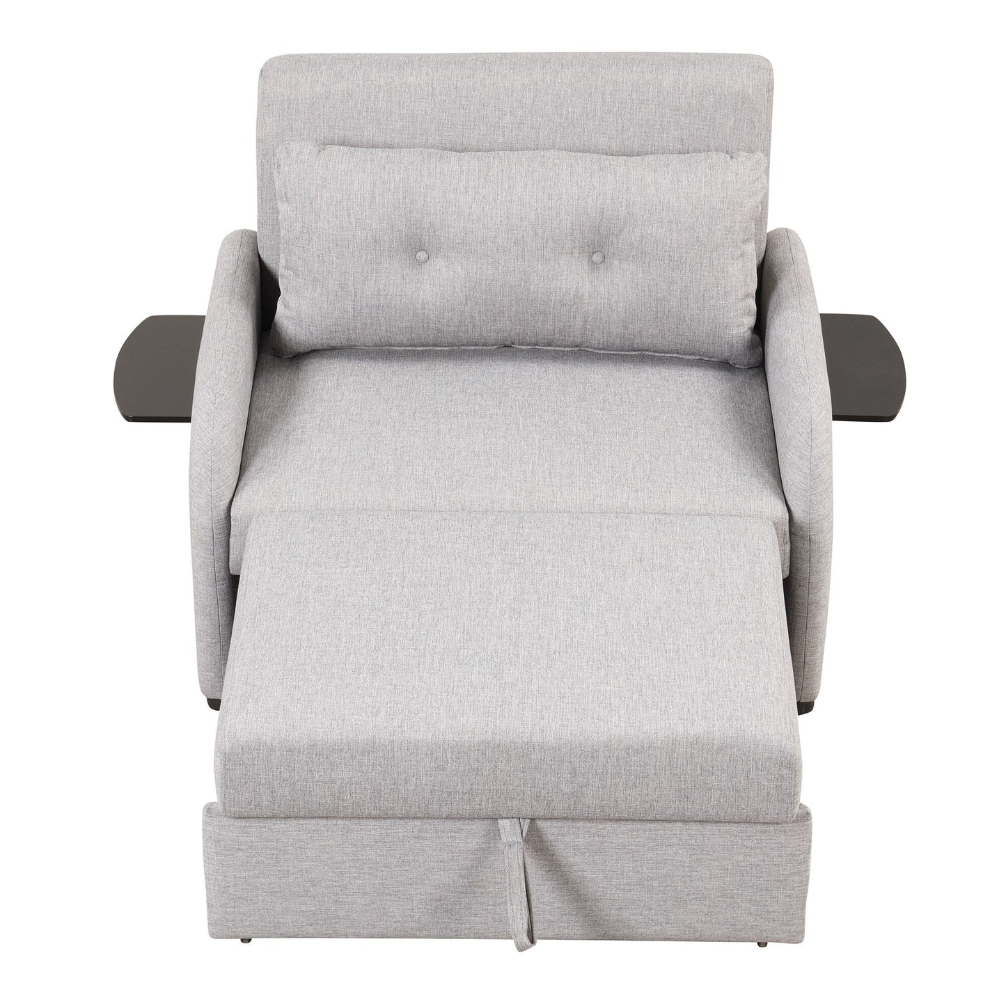 48.82-Seater Sleeper Sofa 3 in 1 with 2 Wing Table and USB Charge