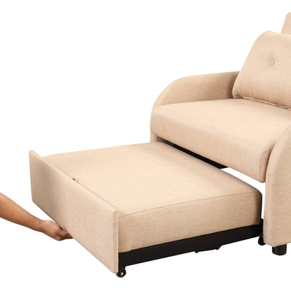 48.82-Seater Sleeper Sofa 3 in 1 with 2 Wing Table and USB Charge
