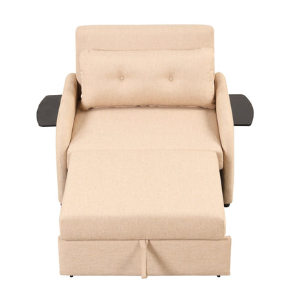 48.82-Seater Sleeper Sofa 3 in 1 with 2 Wing Table and USB Charge