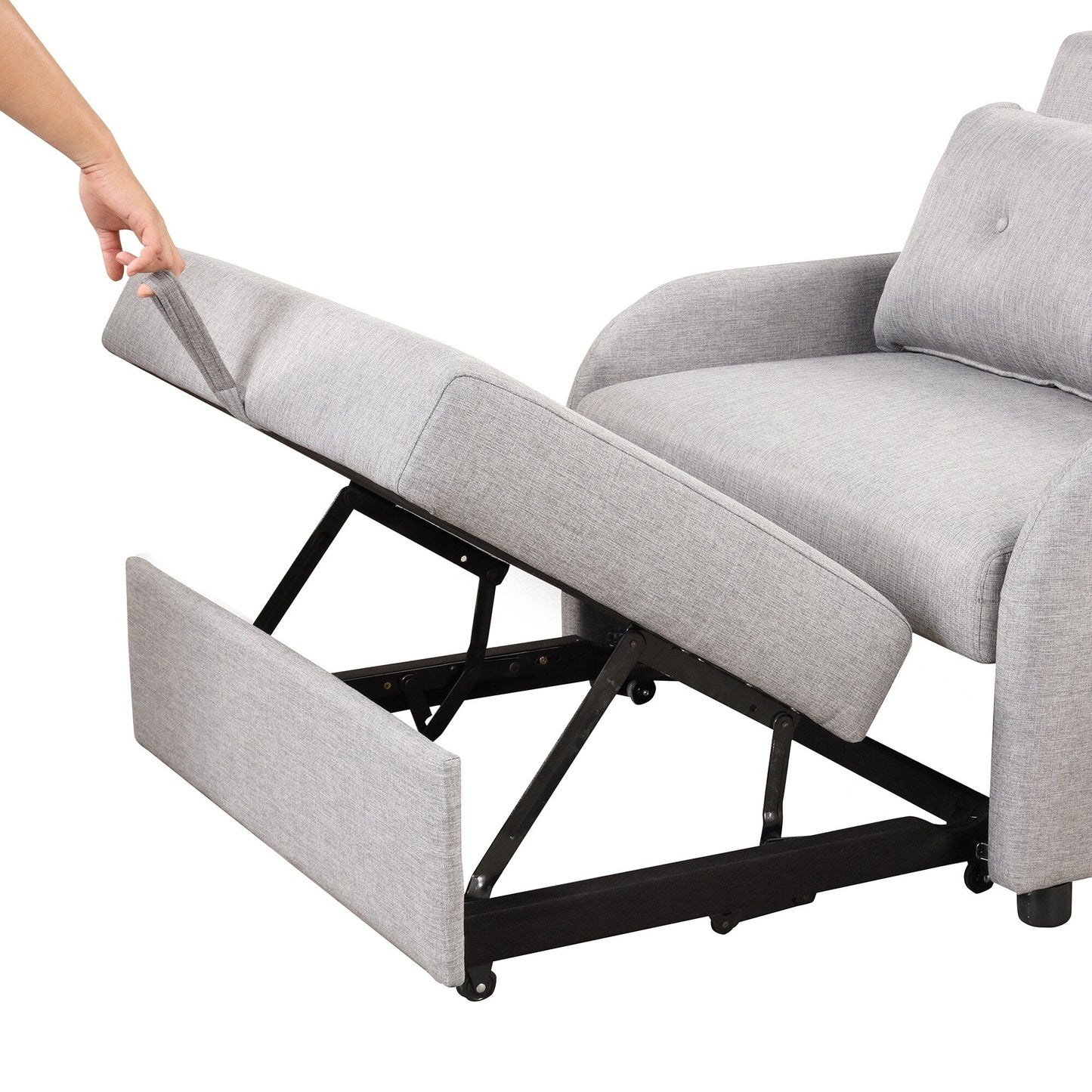 48.82-Seater Sleeper Sofa 3 in 1 with 2 Wing Table and USB Charge