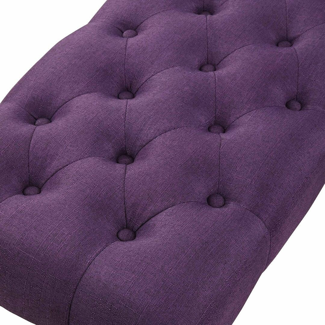 48x16x19.5 Contemporary Fabric Tufted Turned Leg Dining Bench - 48x16x19.5inch