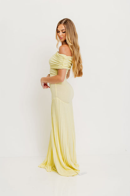 Halo Maxi Dress in Buttercream
