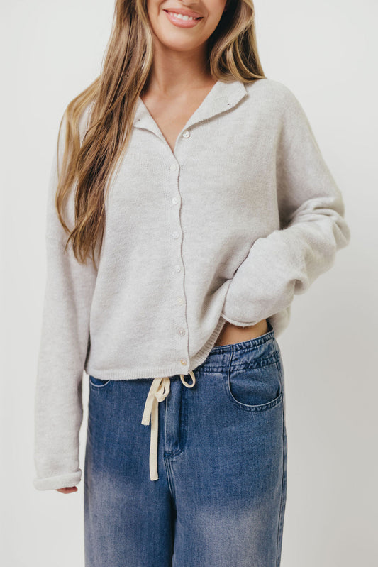 Piper Cardigan in Light Grey