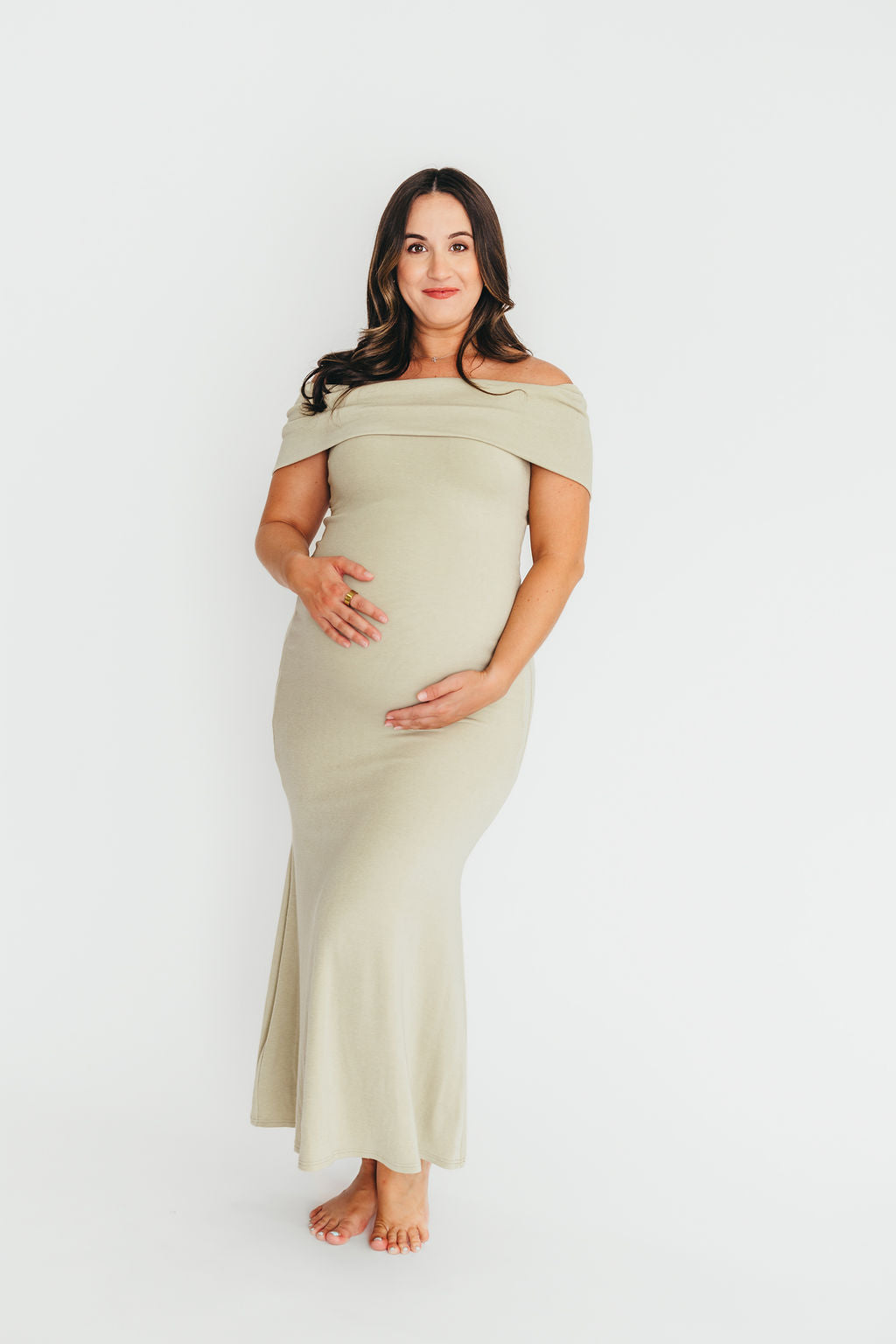Monroe Maxi Dress in Sage - Bump Friendly