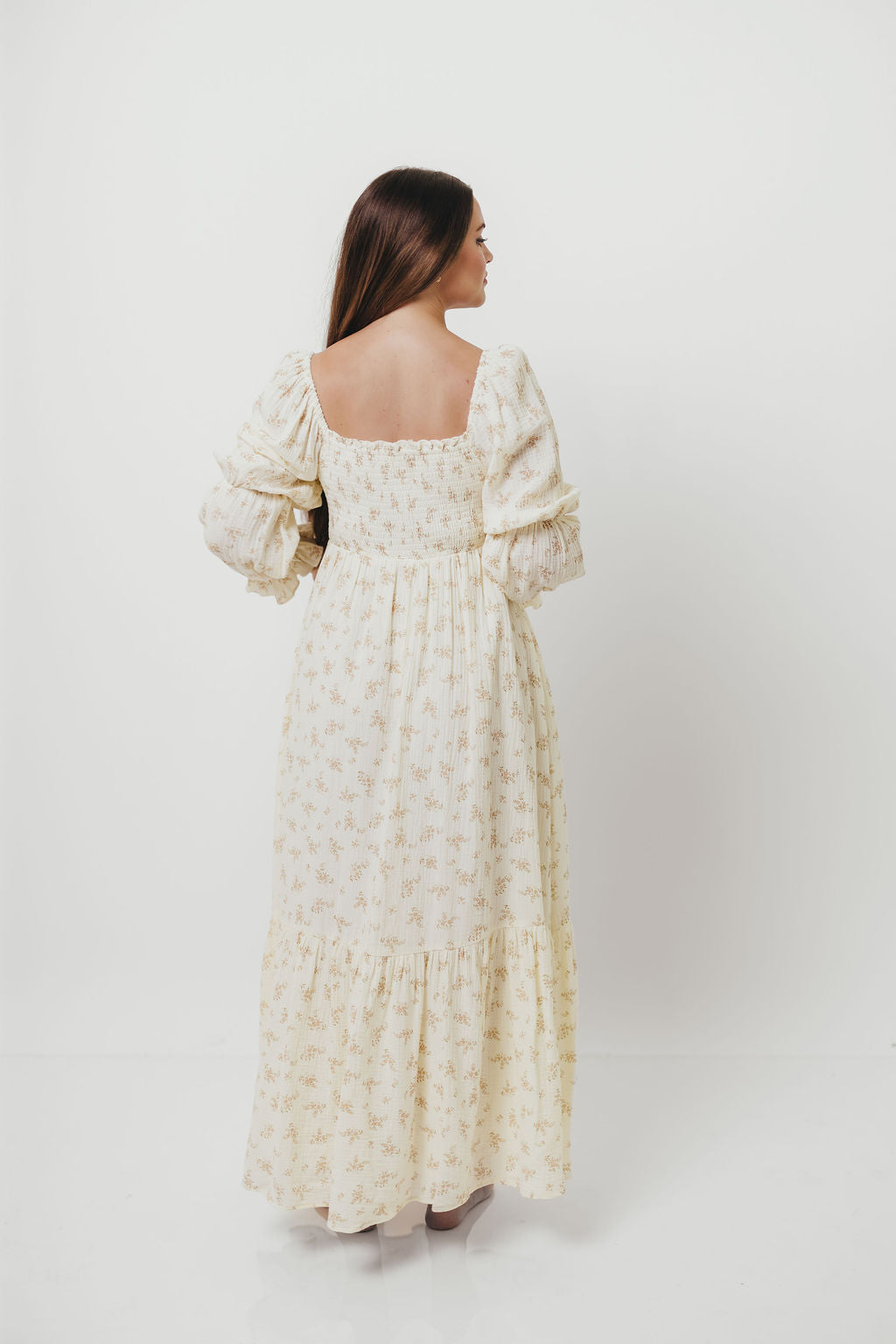 Emerson Smocked Maxi Dress in Blush Floral