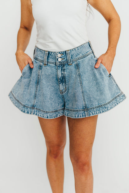 Helena Washed Denim Skort