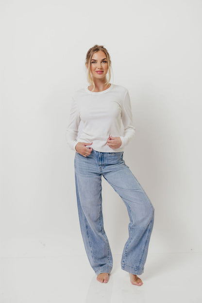 Kathy Long Sleeve Tee in White