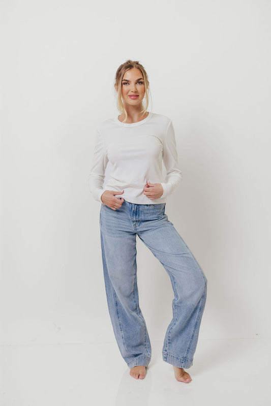 Kathy Long Sleeve Tee in White