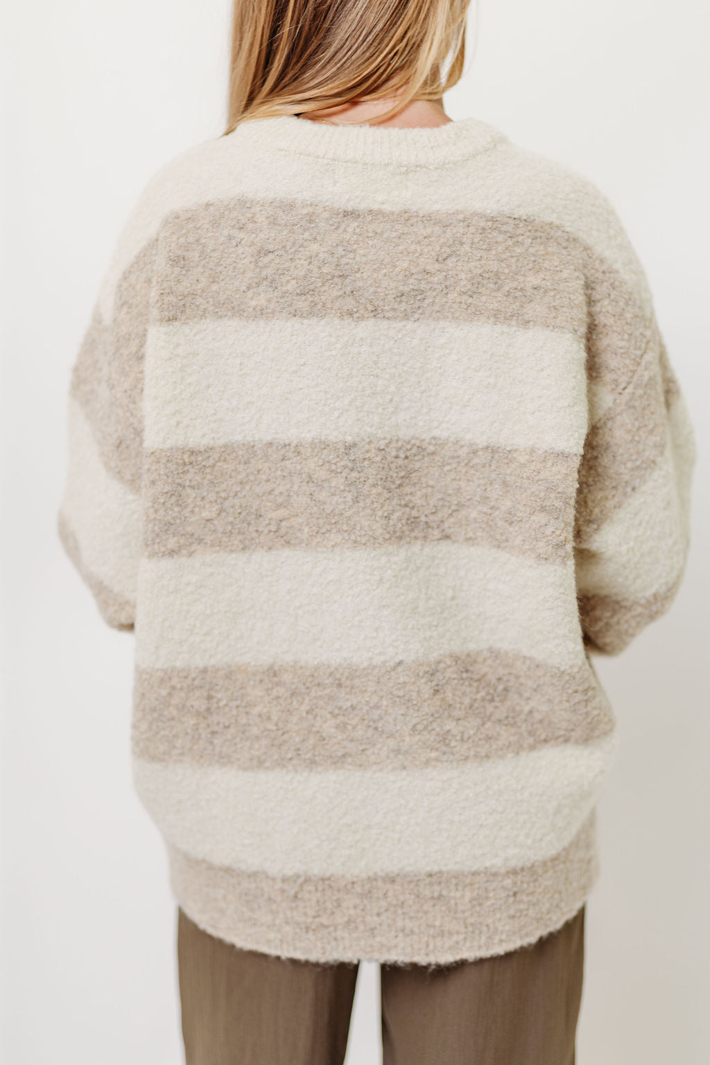 Hollis Textured Sweater in Cream Taupe