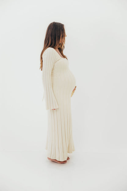 Rowan Square Neck Maxi Dress in Cream