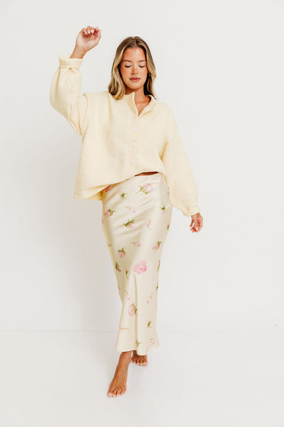 Hartford Cardigan Top in Butter - Sign Up for Fall Restock