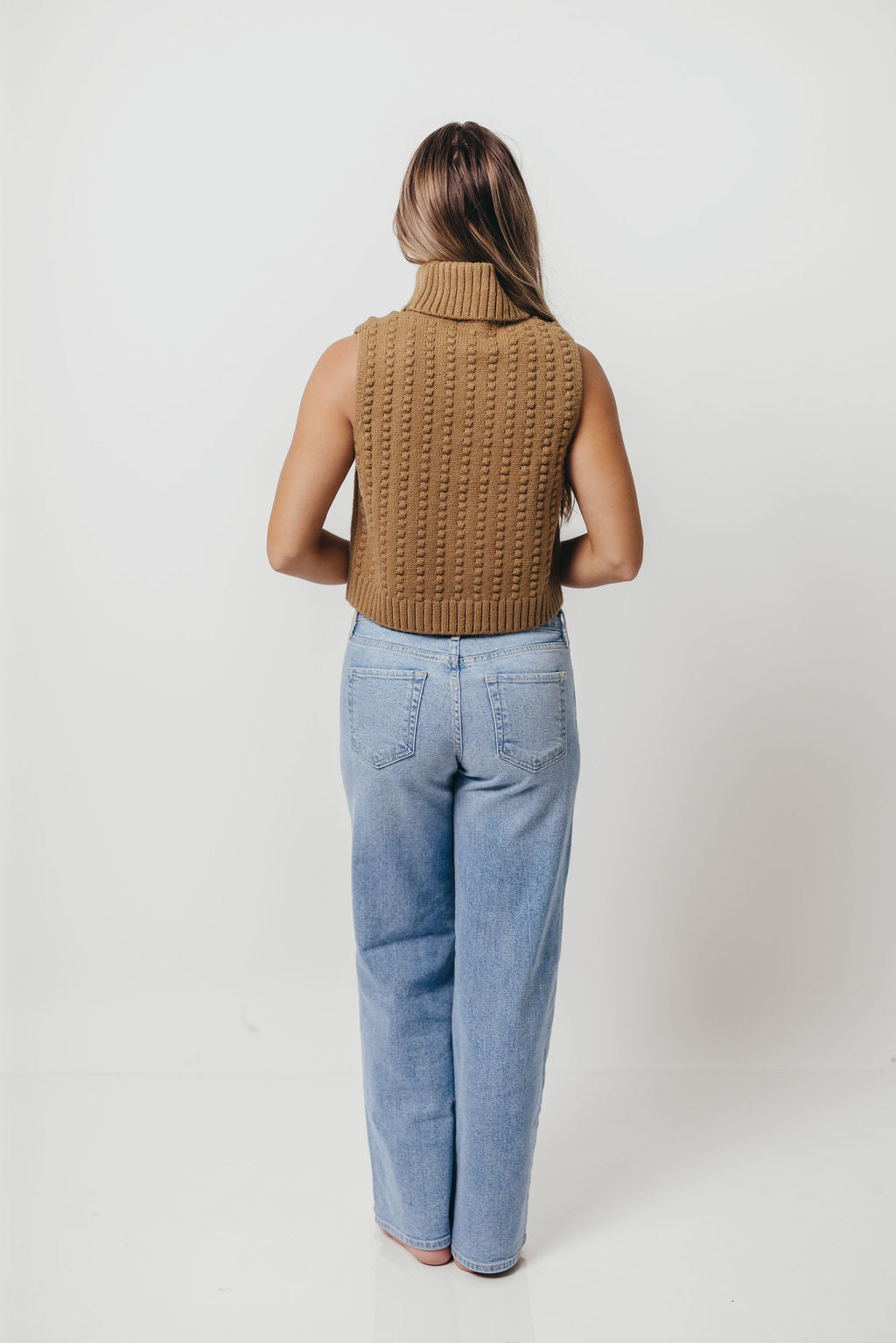 Mandi Sweater Vest in Camel