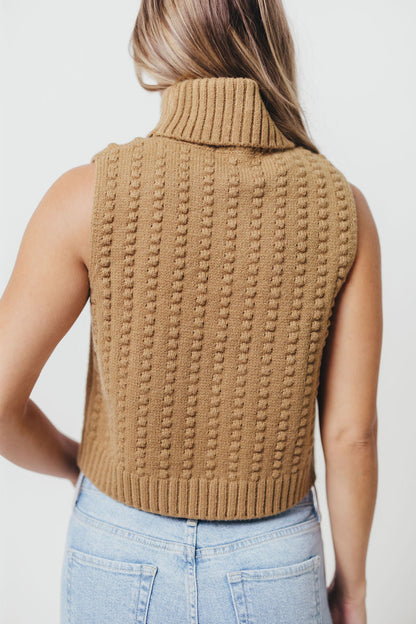 Mandi Sweater Vest in Camel