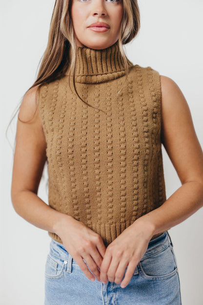 Mandi Sweater Vest in Camel