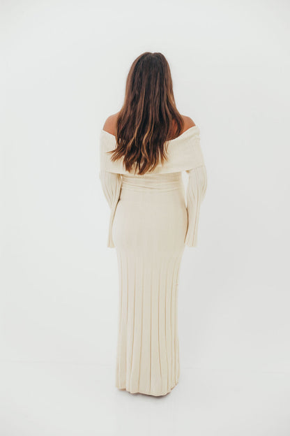 Evella Maxi Dress in Cream - Bump Friendly & Inclusive Sizing