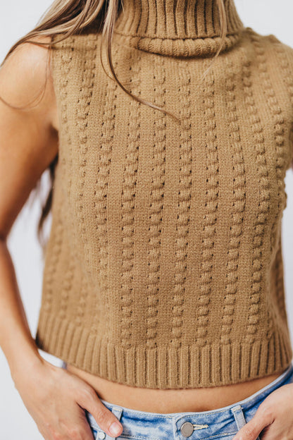 Mandi Sweater Vest in Camel