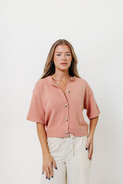 Katalina Cardigan Top in Pink