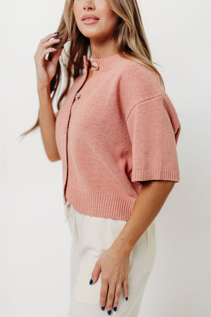 Katalina Cardigan Top in Pink