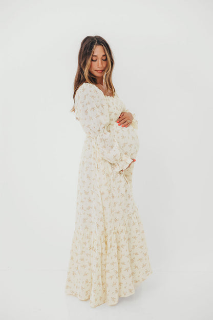Emerson Smocked Maxi Dress in Blush Floral