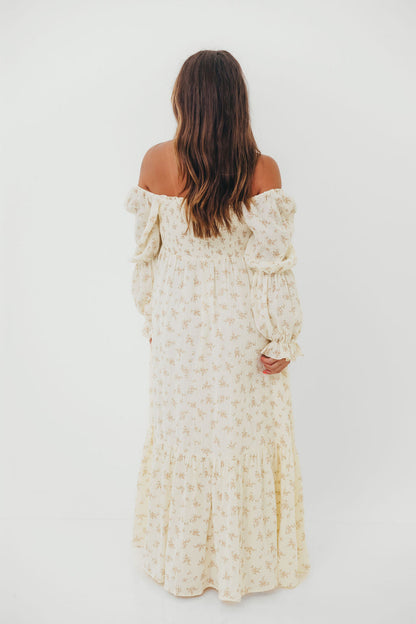 Emerson Smocked Maxi Dress in Blush Floral