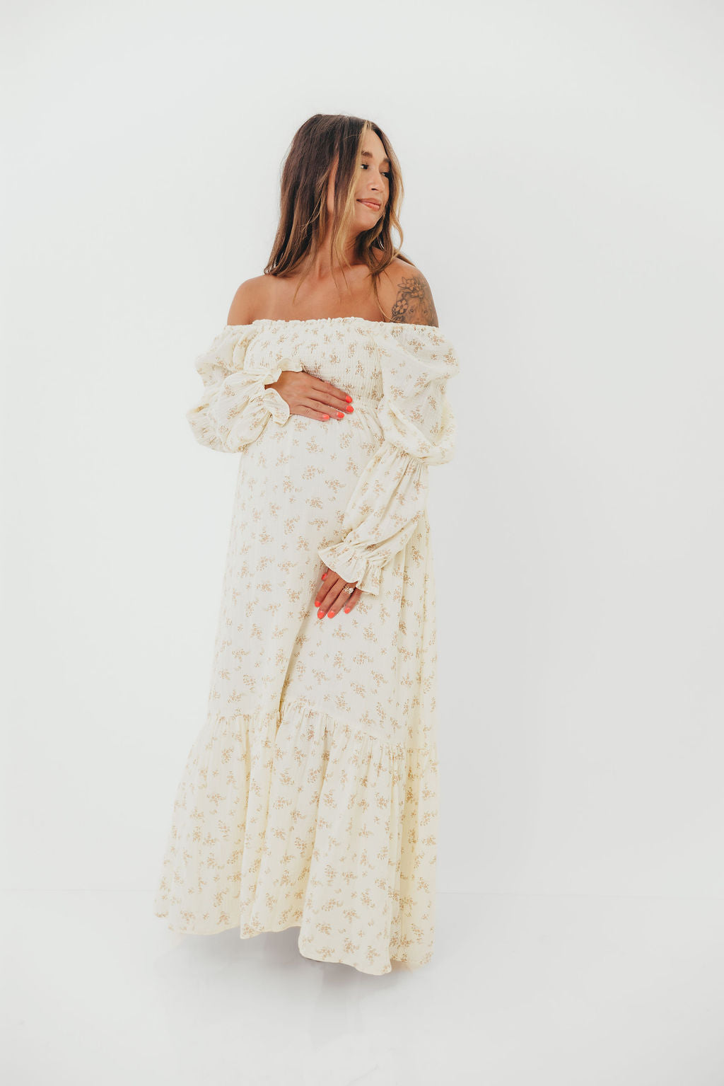 Emerson Smocked Maxi Dress in Blush Floral