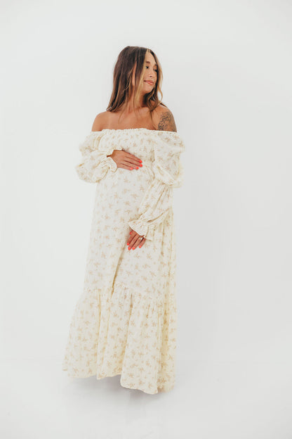 Emerson Smocked Maxi Dress in Blush Floral