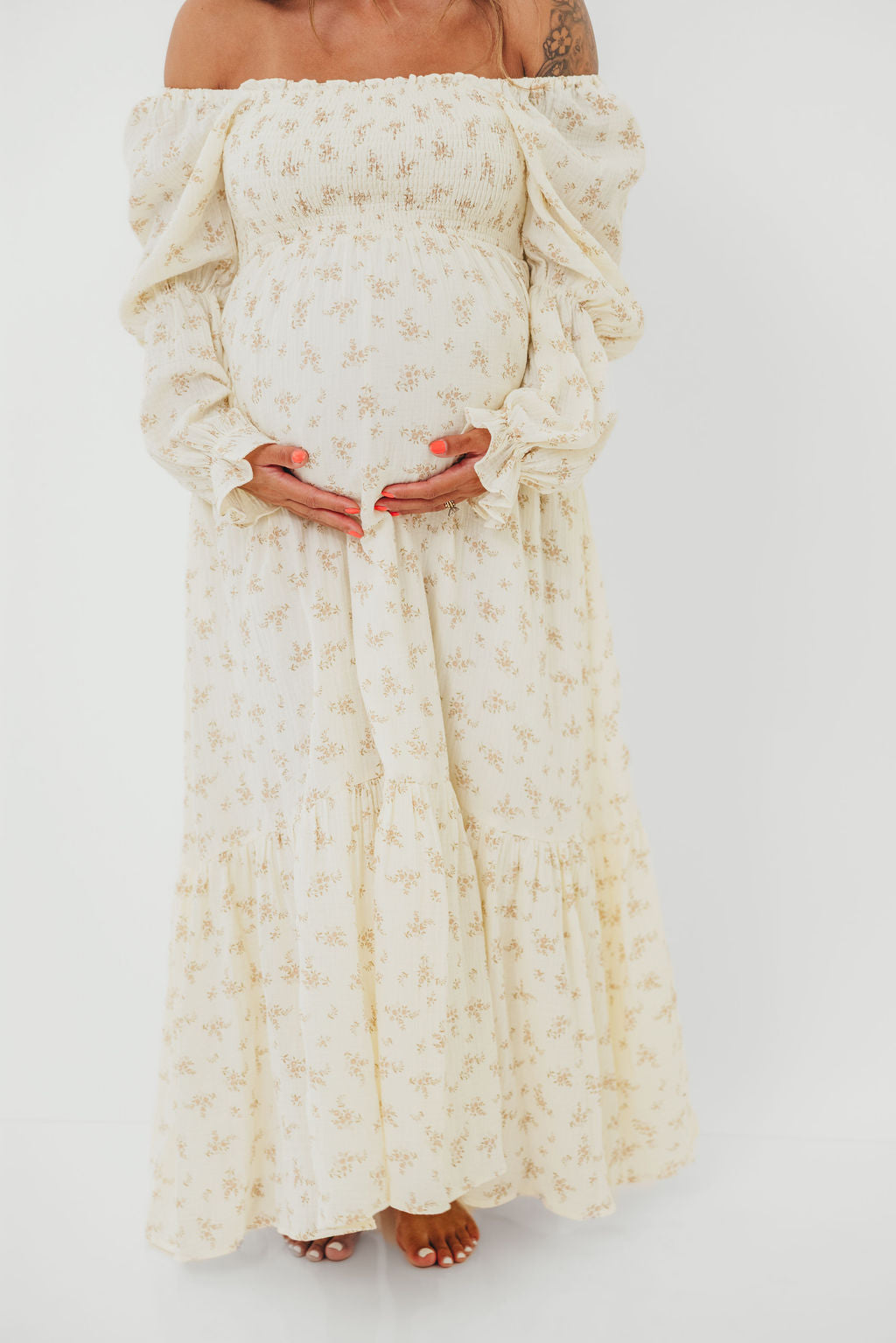Emerson Smocked Maxi Dress in Blush Floral