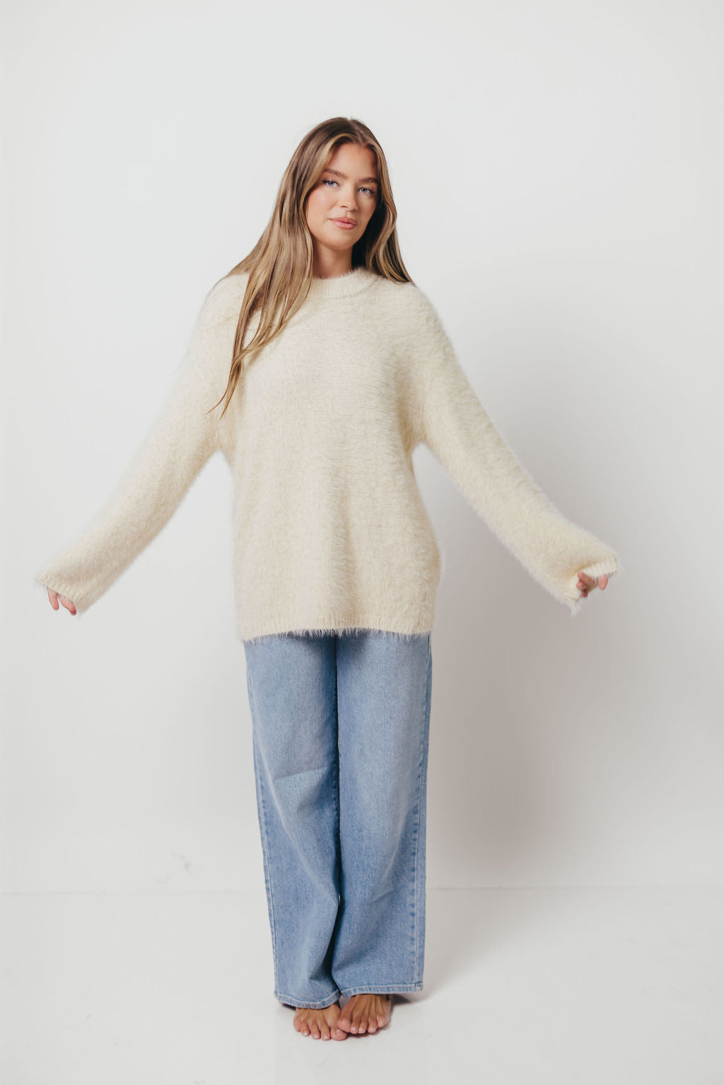 Jane Pullover Sweater in Cream