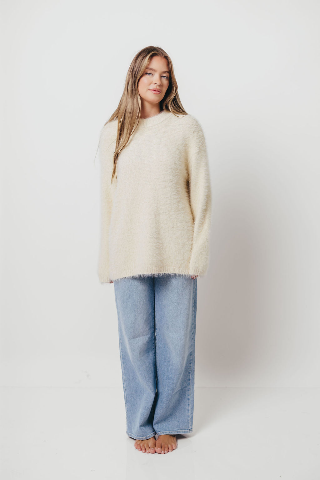 Jane Pullover Sweater in Cream