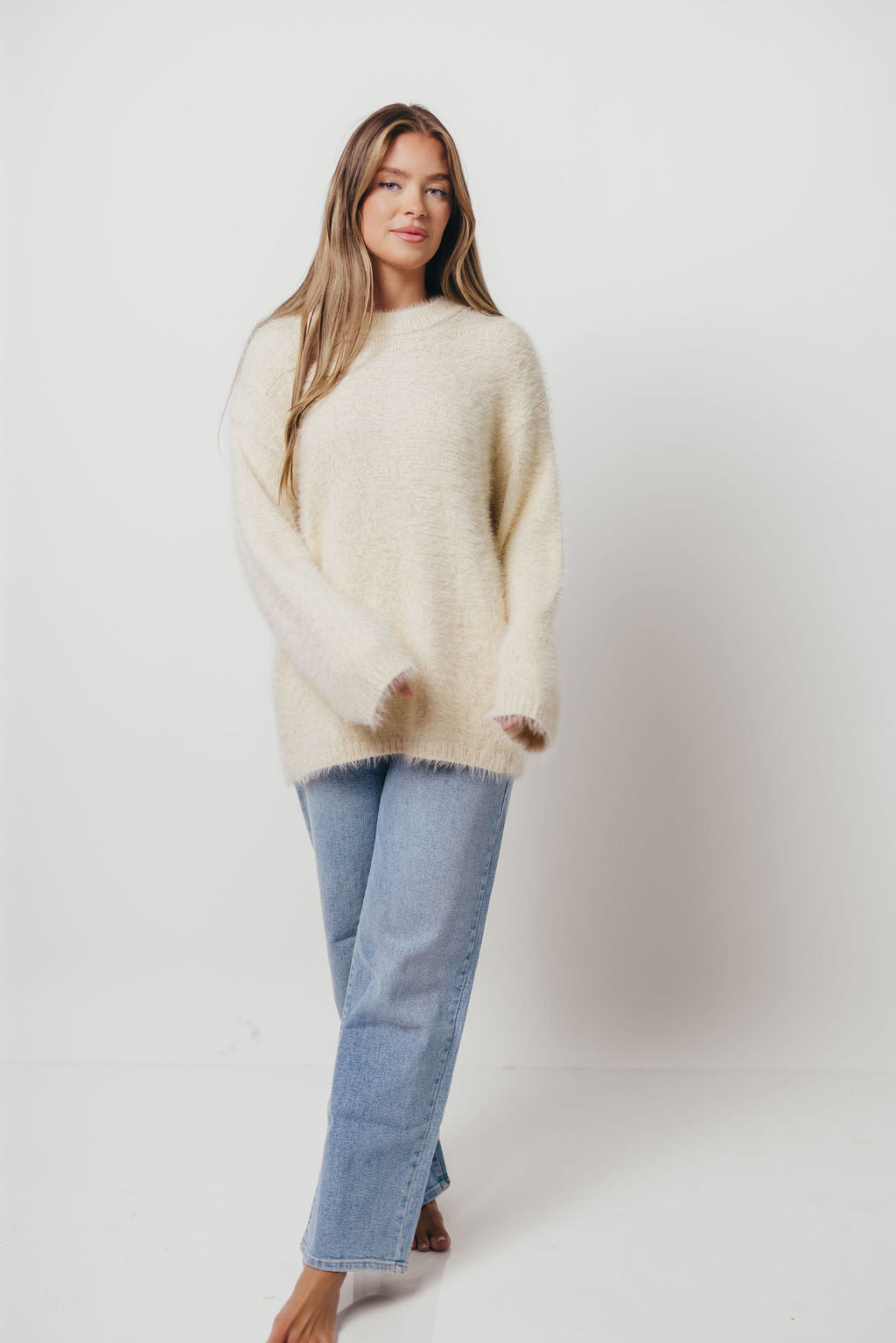 Jane Pullover Sweater in Cream